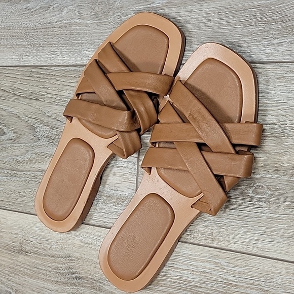 Crevo Size 8 Chestnut Brown Leather Sandals - Picture 1 of 5